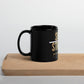 She Is Strong Black Glossy Mug