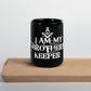 I Am My Brothers Keeper Masonic Black Glossy Mug
