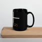 She Is Strong Black Glossy Mug