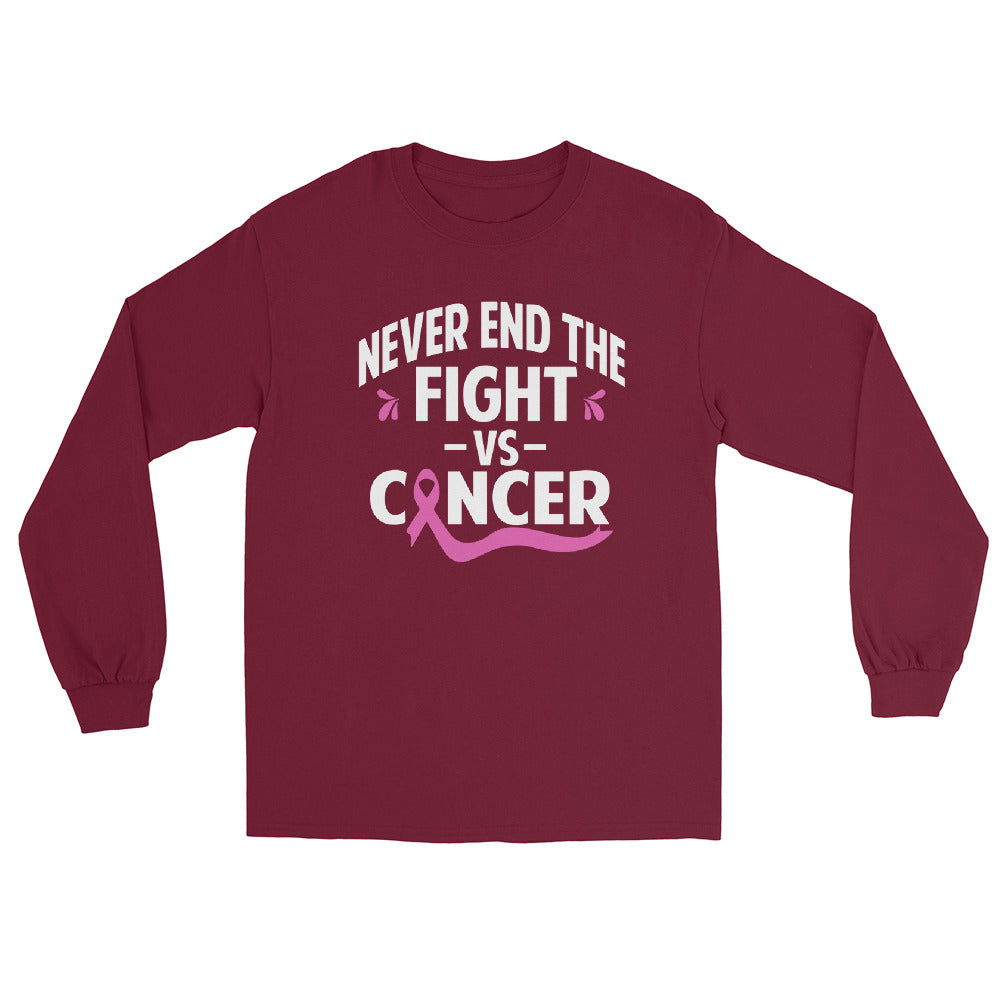Never End The Fight Vs Cancer Men’s Long Sleeve Shirt